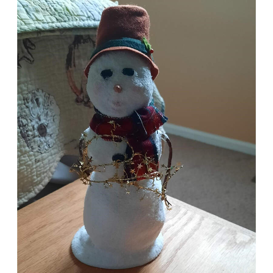 Snowmen Snowman With Tinsel - No Box by Byers' Choice Ltd-1