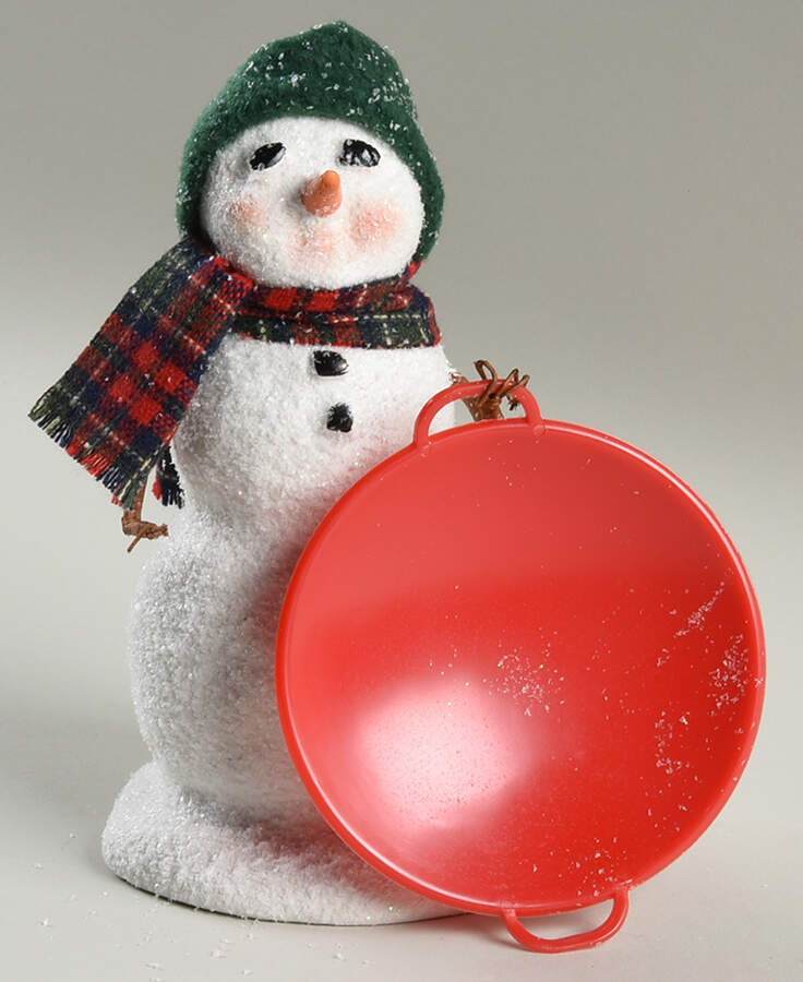 Snowmen Snowman With Saucer - No Box by Byers' Choice Ltd-1