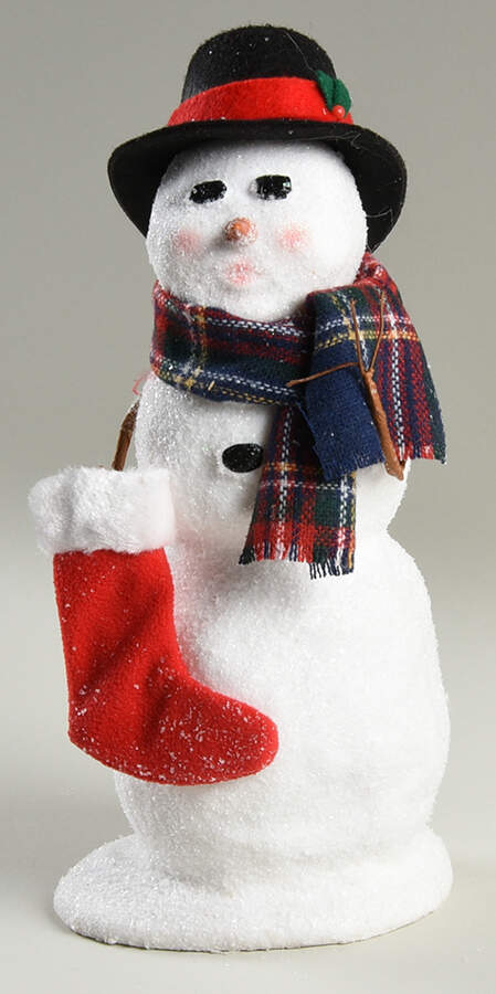 Snowmen Snowman With Stocking - No Box by Byers' Choice Ltd-1
