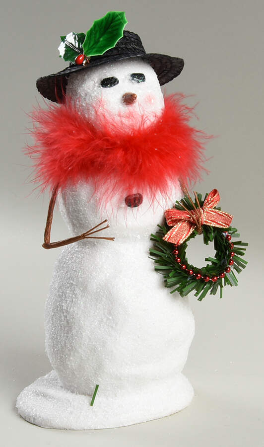 Snowmen Snowman With Wreath - No Box by Byers' Choice Ltd-1