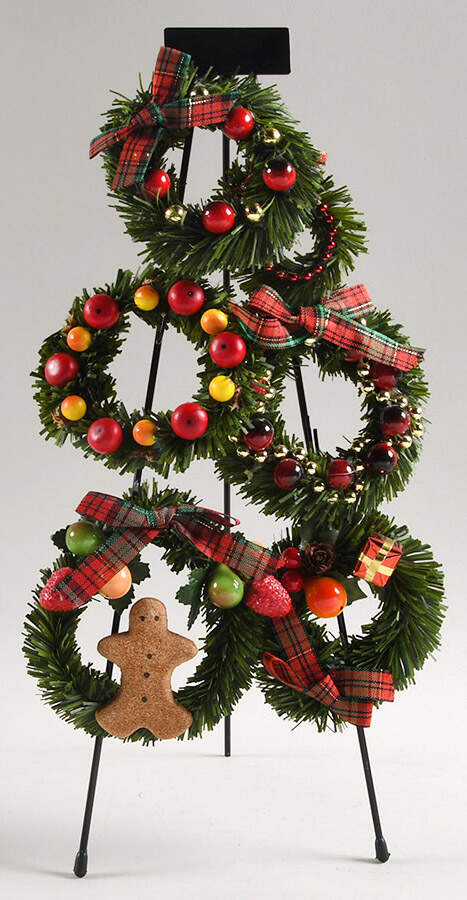 Street Vendors Wreath Display Only - No Box by Byers' Choice Ltd-1