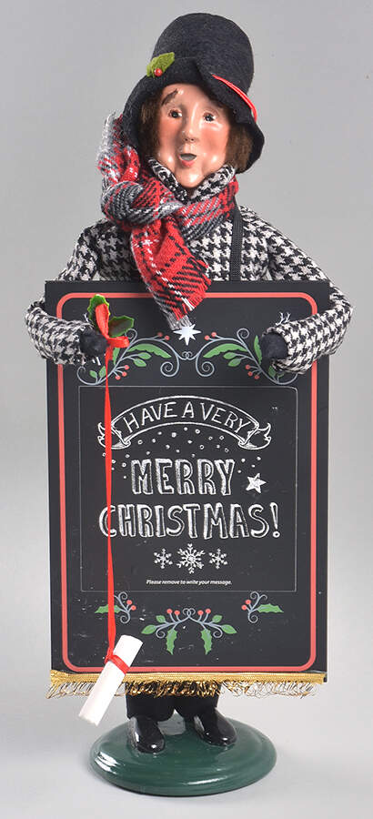Street Vendors Chalkboard Man - No Box by Byers' Choice Ltd-1