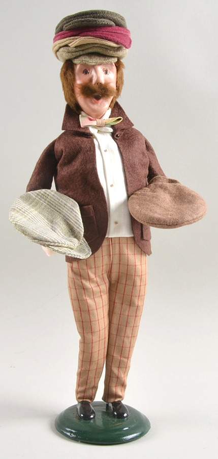Street Vendors Man Selling Hats-Brown Pants/Brown Jacke - No Box by Byers' Choice Ltd-1