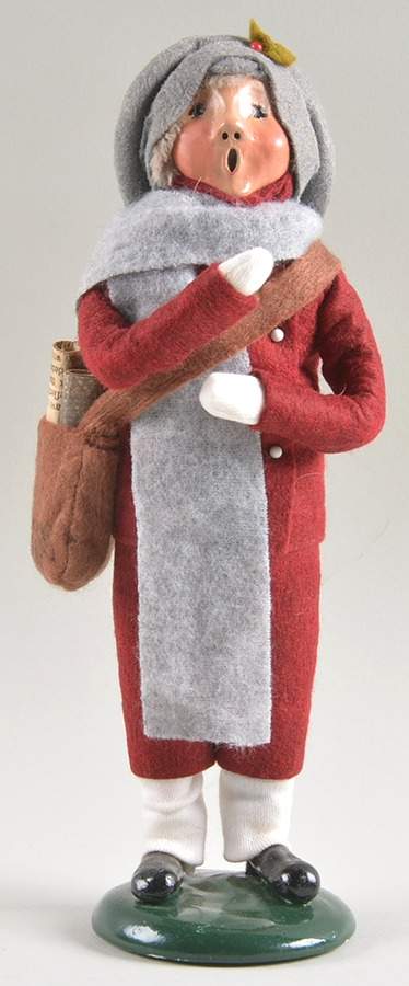 Street Vendors Newspaper Boy-Grey Hat And Scarf - No Box by Byers' Choice Ltd-1