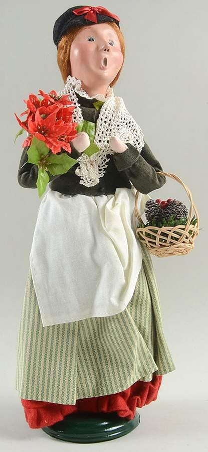 Street Vendors Woman Selling Holiday Flowers - No Box by Byers' Choice Ltd-1