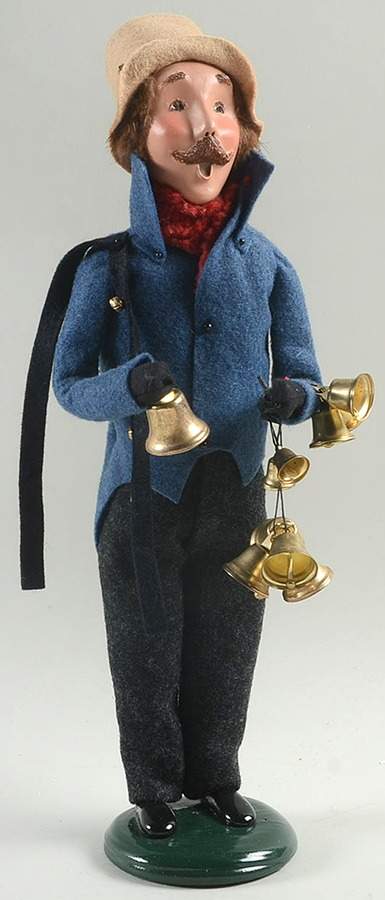 Street Vendors Man With Bells-Blue Coat - No Box by Byers' Choice Ltd-1