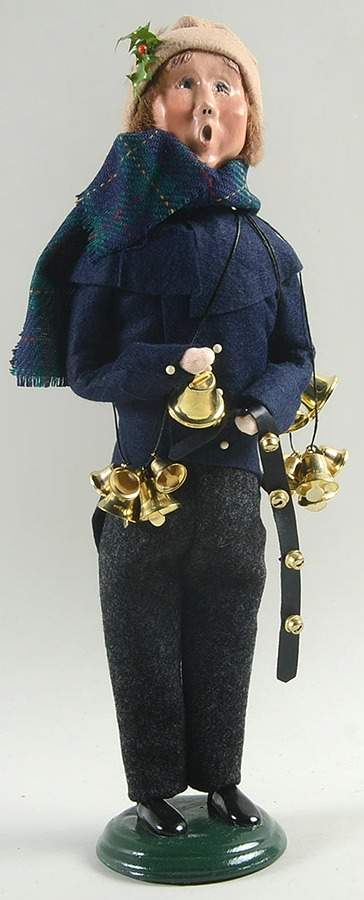 Street Vendors Man With Bells-Royal Blue Coat - No Box by Byers' Choice Ltd-1