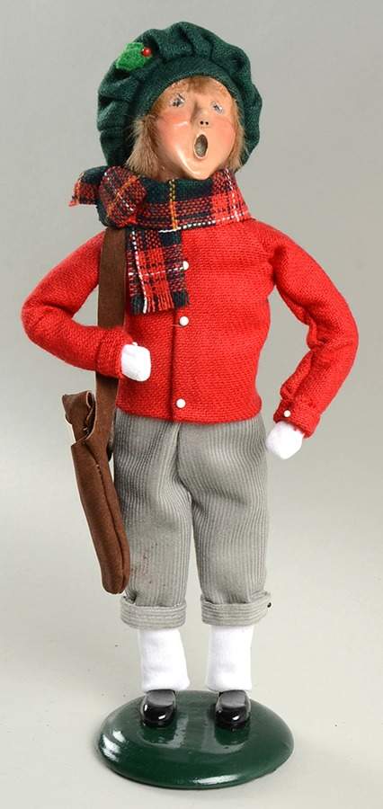 Street Vendors Teen Newspaper Boy-Red Coat - No Box by Byers' Choice Ltd-1