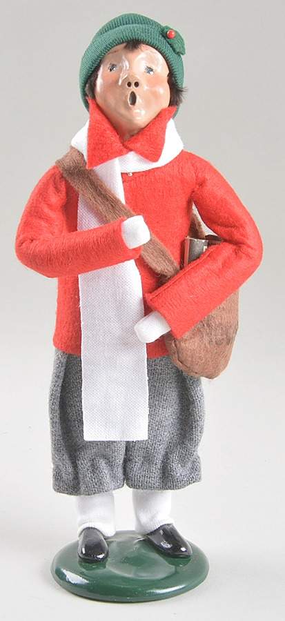 Street Vendors Newspaper Boy-Red Coat - No Box by Byers' Choice Ltd-1