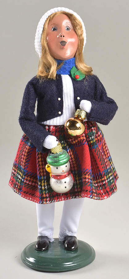 Christmas Market Glass Ornaments Girl - No Box by Byers' Choice Ltd-1