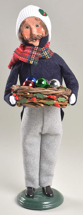 Christmas Market Glass Ornaments Man Selling - No Box by Byers' Choice Ltd-1