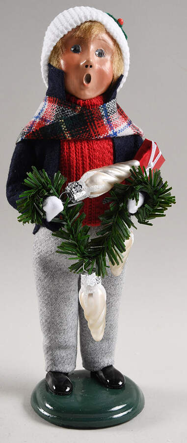 Christmas Market Ornament Family Boy - No Box by Byers' Choice Ltd-1