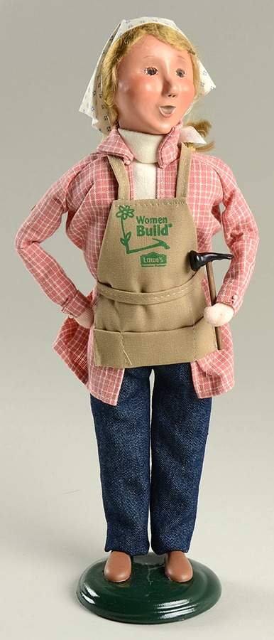 Spring Store Exclusives Woman In Apron With Hammer - No Box by Byers' Choice Ltd-1