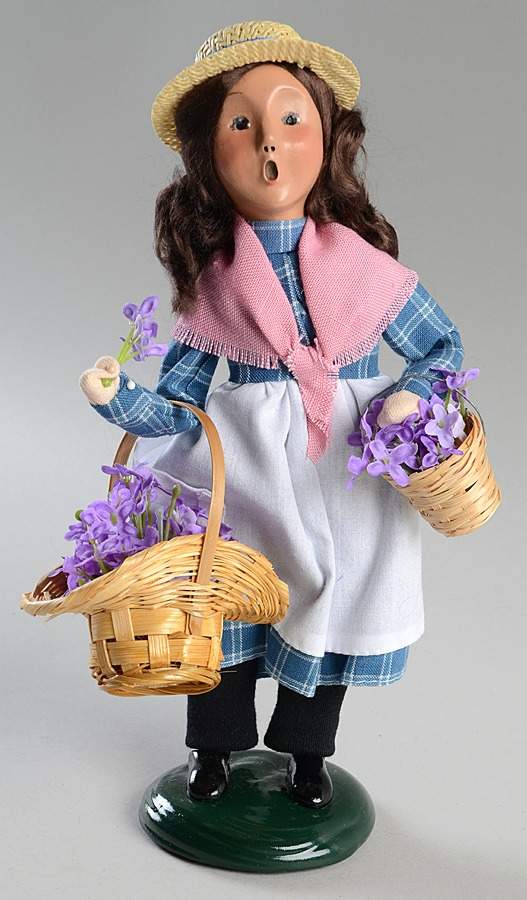 Byers Choice Days Girl With Flower Basket - No Box by Byers' Choice Ltd-1