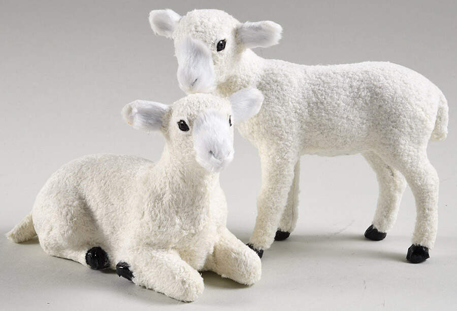 Nativity Series Lambs-Set Of 2 - No Box by Byers' Choice Ltd-1