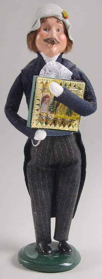 Victorian Assorted Carolers Mustache Man With Crackers-Blue - No Box by Byers' Choice Ltd-1