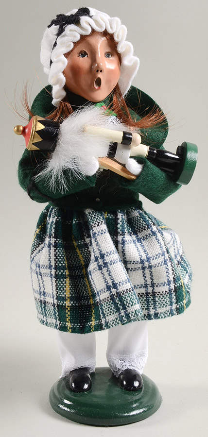Victorian Assorted Carolers Girl With Nutcracker-Green - No Box by Byers' Choice Ltd-1