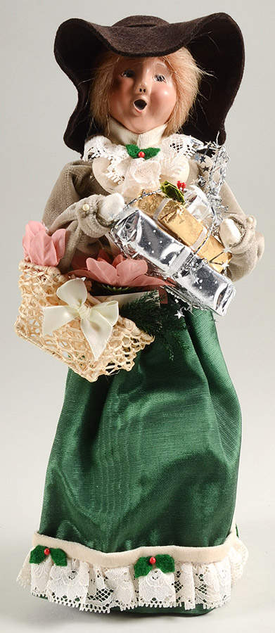 Victorian Assorted Carolers Shopper Woman Grey  - No Box by Byers' Choice Ltd-1