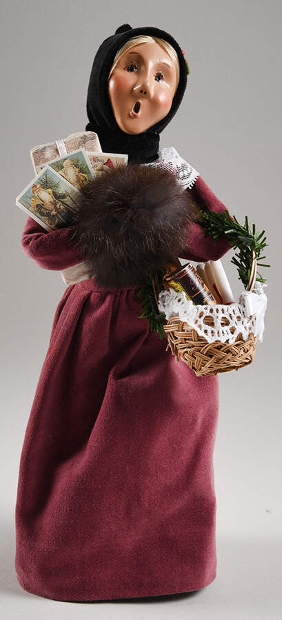 Victorian Assorted Carolers Shopper Woman With Muff & Gifts - No Box by Byers' Choice Ltd-1
