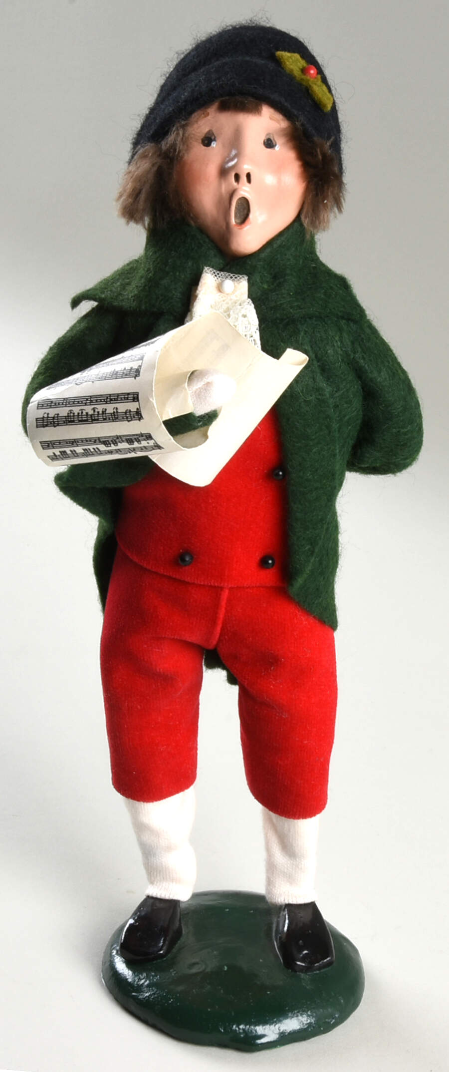 Victorian Assorted Carolers Boy With Music;Green Coat - No Box by Byers' Choice Ltd-1