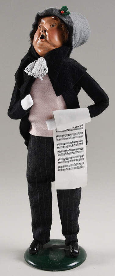 Victorian Assorted Carolers Man With Music - Black - No Box by Byers' Choice Ltd-1