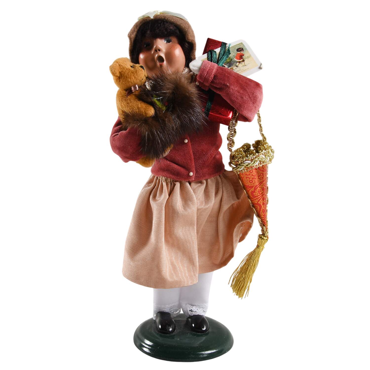 Victorian Assorted Carolers Shopper Girl With Gift Cone - No Box by Byers' Choice Ltd-1