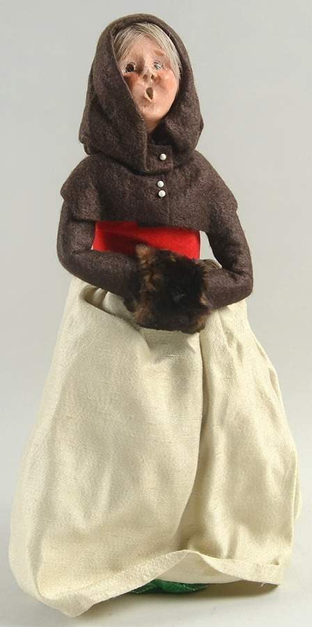 Victorian Assorted Carolers Man With Music-Tan Coat Velvet Shirt - No Box by Byers' Choice Ltd-1