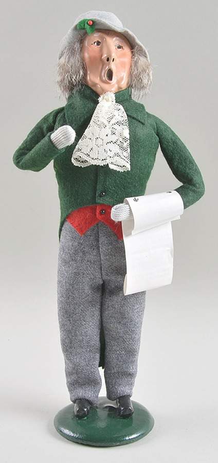 Victorian Assorted Carolers Grandfather With Music-Green Coat - No Box by Byers' Choice Ltd-1