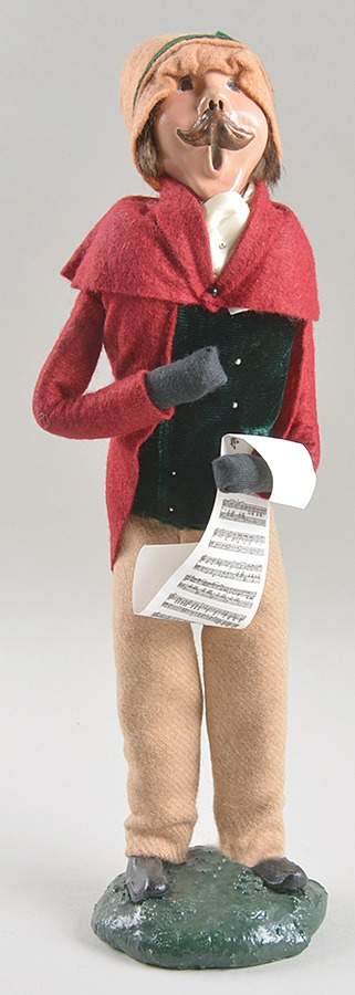 Victorian Assorted Carolers Mustache Man With Music-Burgundy - No Box by Byers' Choice Ltd-1