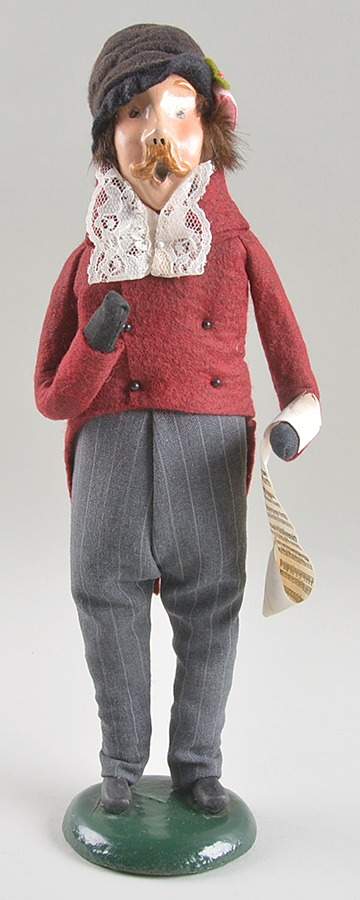 Victorian Assorted Carolers Mustache Man With Music-Burgundy - No Box by Byers' Choice Ltd-1