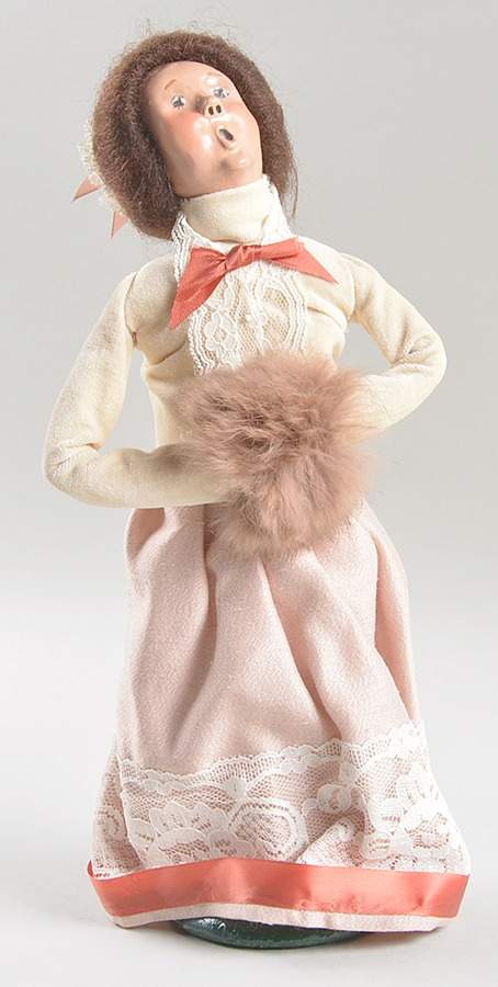Victorian Assorted Carolers Woman With Muff-Cream Pink - No Box by Byers' Choice Ltd-1