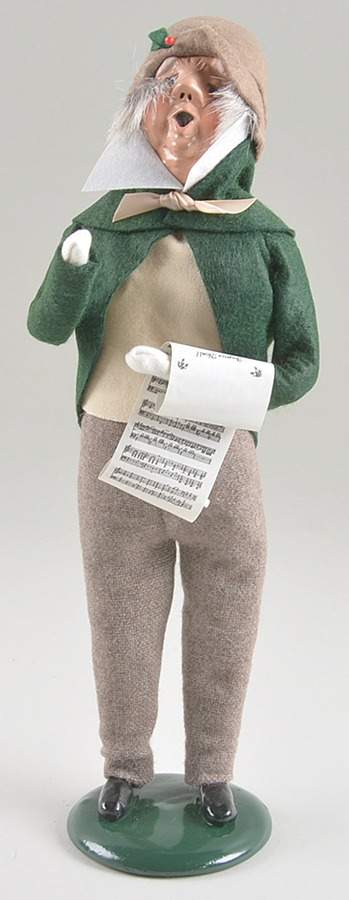 Victorian Assorted Carolers Grandfather With Music-Green - No Box by Byers' Choice Ltd-1