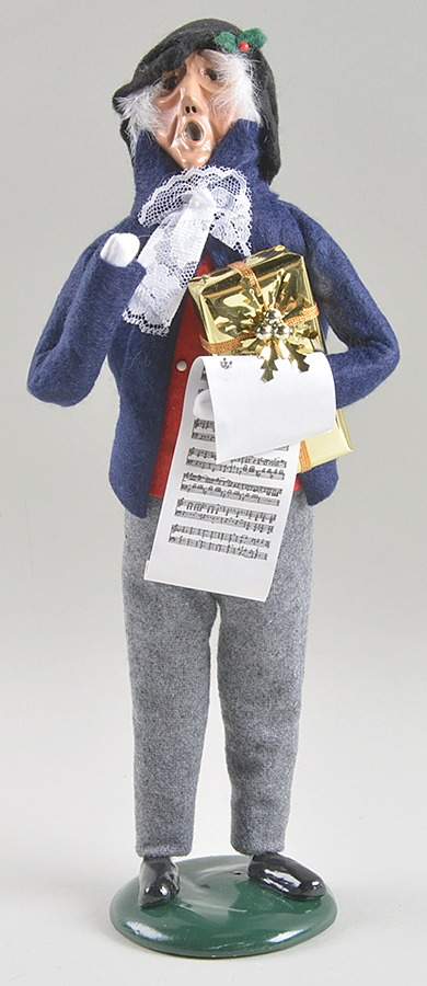 Victorian Assorted Carolers Grandfather With Gift-Blue - No Box by Byers' Choice Ltd-1