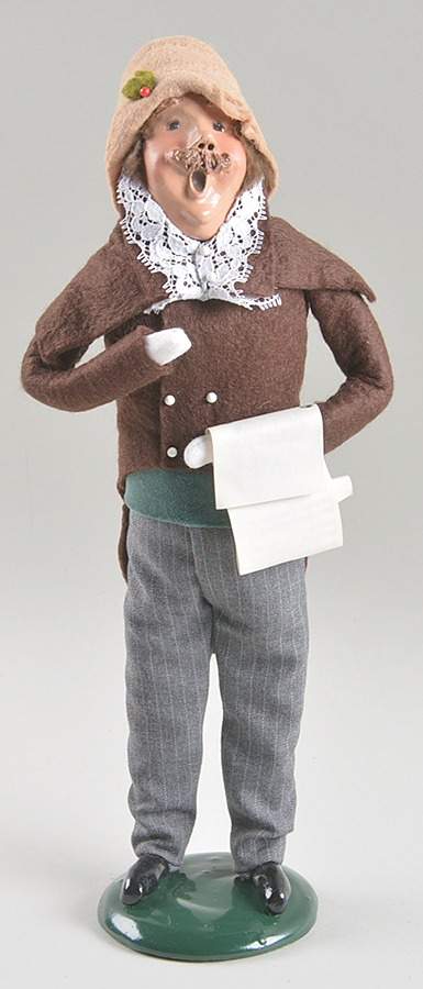Victorian Assorted Carolers Mustache Man With Music-Brown - No Box by Byers' Choice Ltd-1