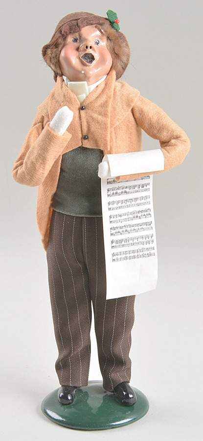 Victorian Assorted Carolers Man With Music-Tan Coat - No Box by Byers' Choice Ltd-1