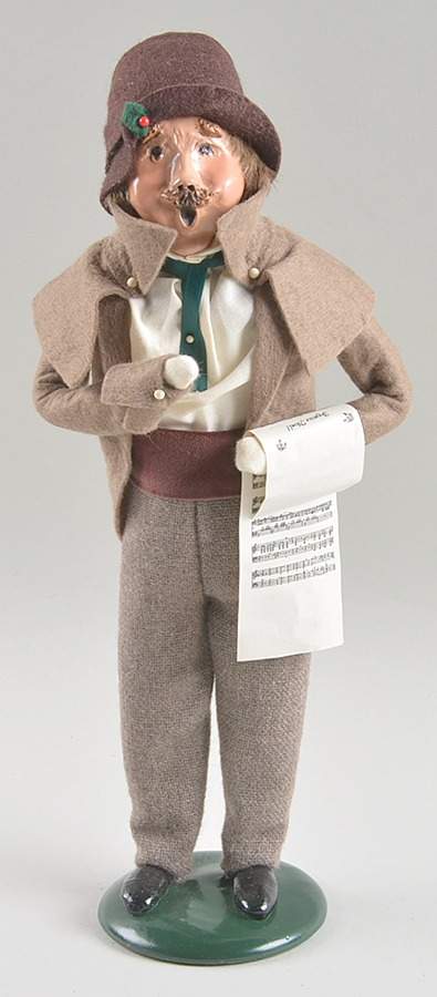 Victorian Assorted Carolers Mustache Man With Music-Brown - No Box by Byers' Choice Ltd-1