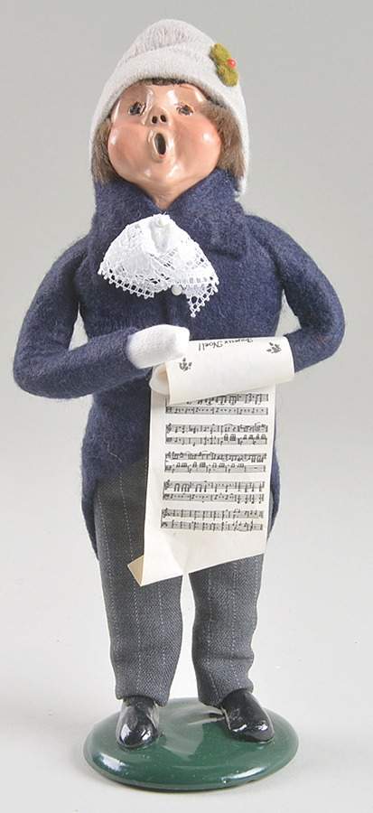 Victorian Assorted Carolers Boy With Music-Blue Coat Lace - No Box by Byers' Choice Ltd-1
