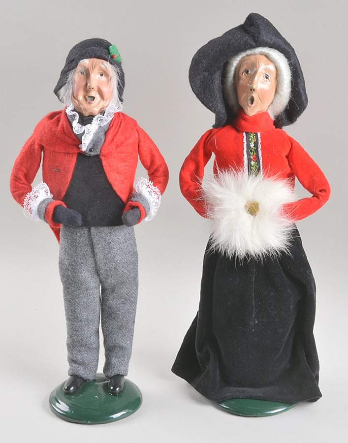 Victorian Assorted Carolers Grandparent Couple-Red & Black - No Box by Byers' Choice Ltd-1
