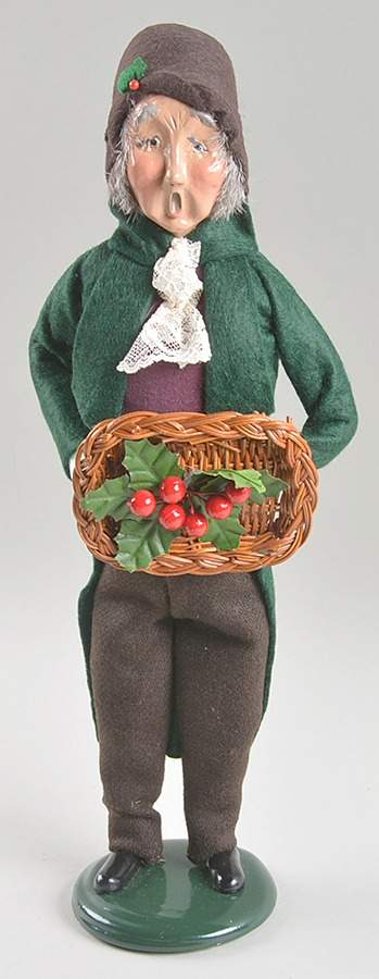 Victorian Assorted Carolers Grandfather With Holly Tray - No Box by Byers' Choice Ltd-1