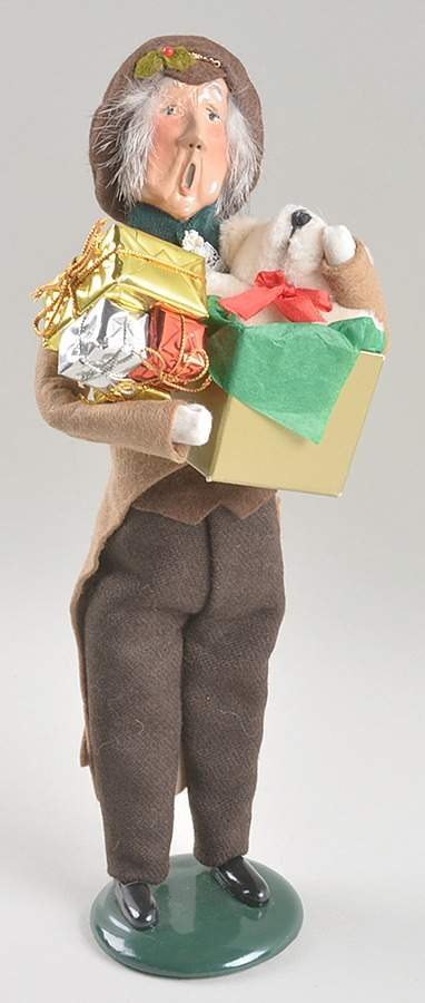 Victorian Assorted Carolers Grandfather With Gift Box With Teddy Bea - No Box by Byers' Choice Ltd-1