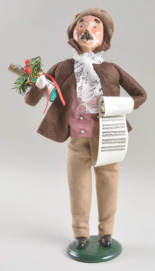 Victorian Assorted Carolers Man With Champagne Bottle And Music - No Box by Byers' Choice Ltd-1