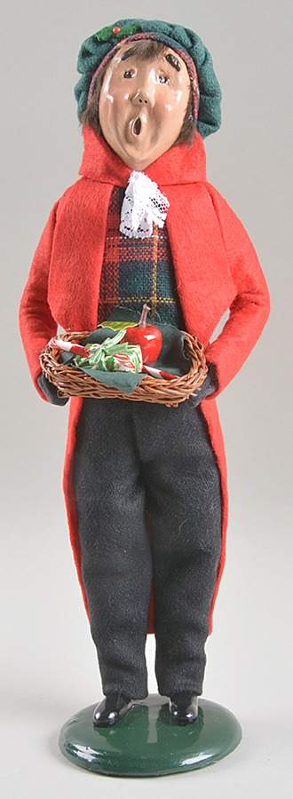 Victorian Assorted Carolers Man With Apple-Gift Tray - No Box by Byers' Choice Ltd-1
