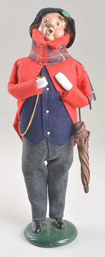 Victorian Assorted Carolers Man With Pocket Watch And Umbrella - No Box by Byers' Choice Ltd-1