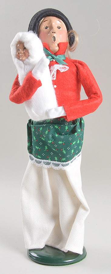 Victorian Assorted Carolers Woman With Baby-Red Coat - No Box by Byers' Choice Ltd-1