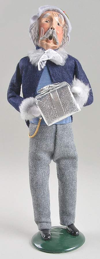 Victorian Assorted Carolers Grandfather With Gift-Fur Trimmed Coat - No Box by Byers' Choice Ltd-1