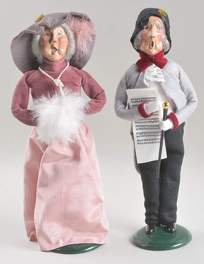 Victorian Assorted Carolers Grandparents-Pink And Grey - No Box by Byers' Choice Ltd-1