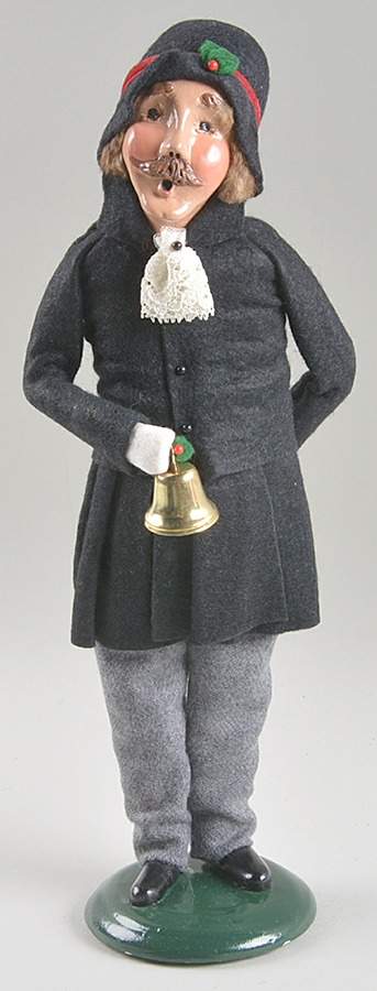 Victorian Assorted Carolers Mustache Man With Bell-Black - No Box by Byers' Choice Ltd-1