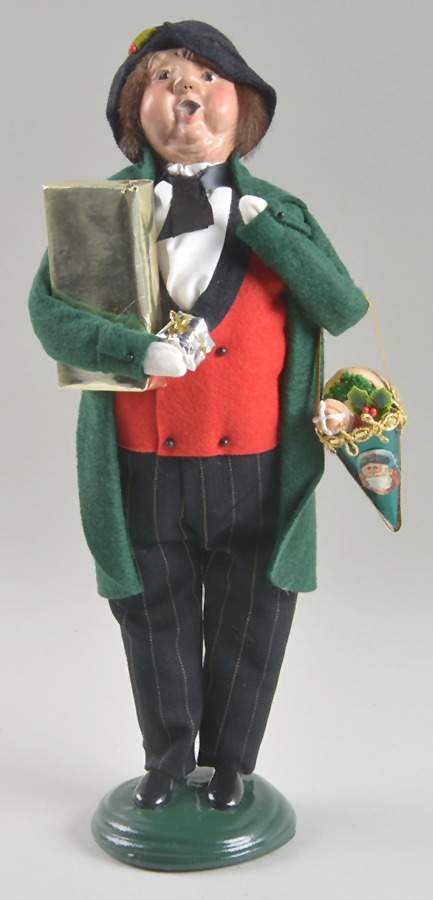 Victorian Assorted Carolers Man With Gifts-Cookie Cone - No Box by Byers' Choice Ltd-1