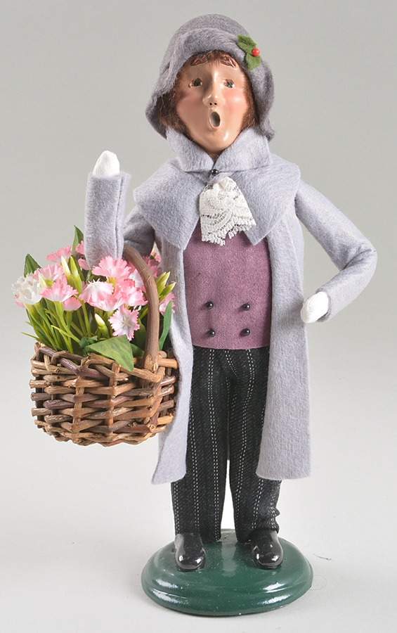 Victorian Assorted Carolers Teen Boy With Flower Basket - No Box by Byers' Choice Ltd-1