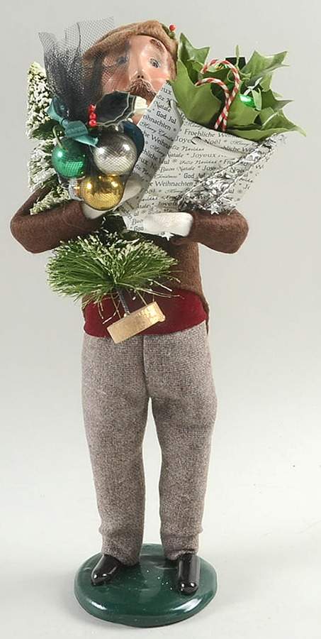 Victorian Assorted Carolers Mustache Shopper Man-Brown - No Box by Byers' Choice Ltd-1